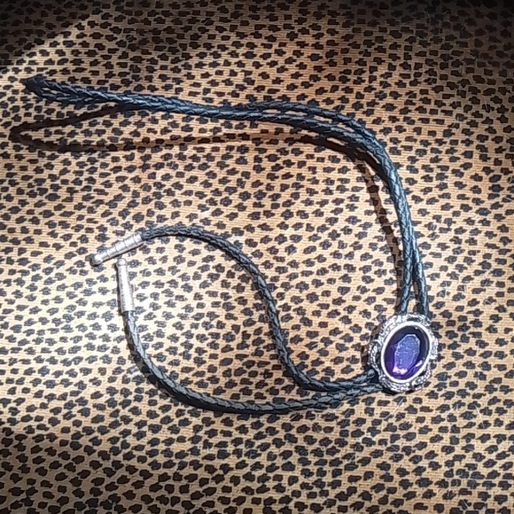Source Unknown Jewelry - Western Tie, vintage 80's lariat with faux amethyst